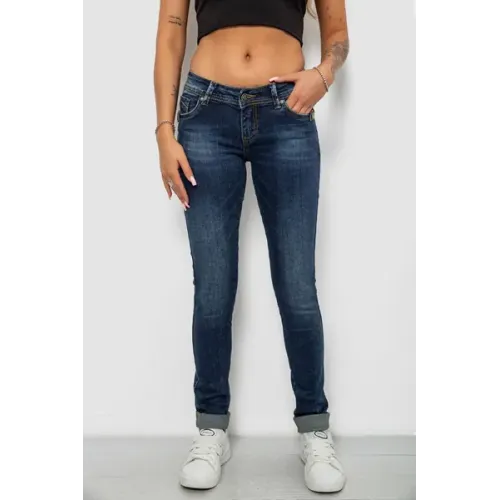 Джинси жіночі однотонні Skinny, колір синій