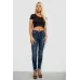 Джинси жіночі однотонні Skinny, колір синій, 95% віскоза