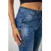 Джинси жіночі однотонні Skinny, колір синій, 69% бавовна