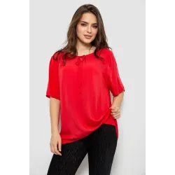 Блузка жіноча однотонна, колір червоний