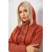 Спортивний костюм жіночий двонитка, колір теракотовий, 95% бавовна, ['Демісезонний', L