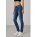 Джинси жіночі однотонні Slim fit, колір синій