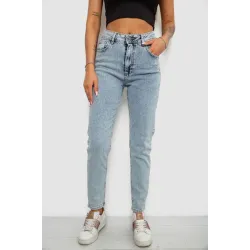 Джинси жіночі однотонні Skinny, колір блакитний, 98