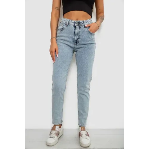 Джинси жіночі однотонні Skinny, колір блакитний, 98