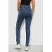 Джинси жіночі однотонні Skinny, колір синій, 98% бавовна, Повсякденний (casual)