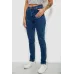 Джинси жіночі однотонні Skinny, колір синій, 98% бавовна, Повсякденний (casual), ['Демісезонний', 33