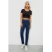 Джинси жіночі однотонні Skinny, колір синій, 98% бавовна, Повсякденний (casual), ['Весняно-осінній'