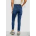 Джинси жіночі однотонні Skinny, колір синій, 98% бавовна, Повсякденний (casual), ['Демісезонний'