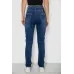 Джинси жіночі однотонні Skinny, колір синій, 98% бавовна