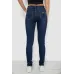 Джинси жіночі однотонні Skinny, колір синій, 63% бавовна