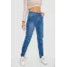 Джинси жіночі Mom-fit стрейч, колір синій, 98% бавовна, Повсякденний (casual)