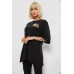 Футболка жіноча з принтом, колір чорний, 100% бавовна, Повсякденний (casual)
