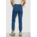 Джинси жіночі однотонні MOM, колір синій, 98% бавовна, Повсякденний (casual), ['Демісезонний'