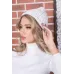 Жіноча однотонна шапка, молочного кольору