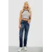Джинси жіночі однотонні Straight fit, колір синій, 98% бавовна