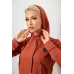 Спортивний костюм жіночий двонитка, колір теракотовий, 95% бавовна
