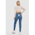 Джинси жіночі Mom-fit стрейч, колір синій, 98% бавовна, Повсякденний (casual), Демісезонний, 25