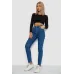 Джинси жіночі Mom-fit стрейч, колір синій, 98% бавовна, Повсякденний (casual), Демісезонний