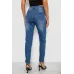 Джинси жіночі однотонні Skinny, колір синій, 69% бавовна