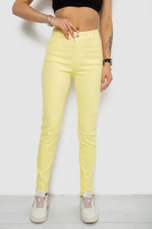 Джинси жіночі Slim Fit, колір жовтий