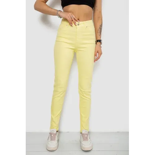 Джинси жіночі Slim Fit, колір жовтий