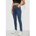Джинси жіночі однотонні Skinny, колір синій, 98% бавовна, Повсякденний (casual)