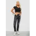 Джинси жіночі однотонні Skinny, колір сірий, 98% бавовна