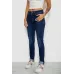 Джинси жіночі однотонні утеплені Skinny, колір синій