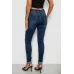 Джинси жіночі однотонні Skinny, колір синій, 95% віскоза