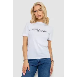 Футболка жіноча з принтом, колір білий, 100% бавовна, Повсякденний (casual), Весняно-літній, M