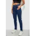 Джинси жіночі однотонні Skinny, колір синій, 98% бавовна, Повсякденний (casual), ['Весняно-осінній'