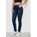 Джинси жіночі однотонні Skinny, колір синій, 63% бавовна