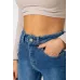 Джинси жіночі Mom-fit стрейч, колір синій, 98% бавовна, Повсякденний (casual), Демісезонний, 25