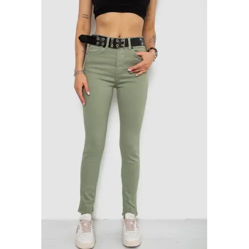 Джинси жіночі Skinny Американки, колір оливковий