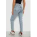 Джинси жіночі однотонні Skinny, колір блакитний, 98