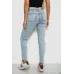 Джинси жіночі однотонні Skinny, колір блакитний
