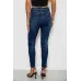 Джинси жіночі однотонні Skinny, колір синій, 82% бавовна