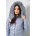 Куртка жіноча зимова коротка, колір блакитний