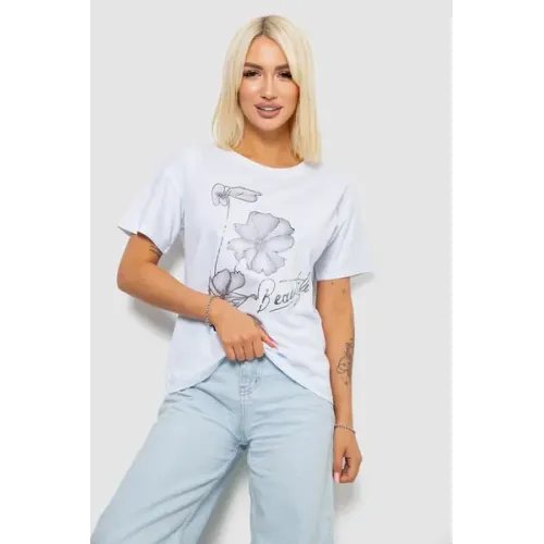 Футболка жіноча з принтом, колір білий ag97661f