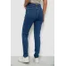 Джинси жіночі однотонні Skinny, колір синій, 98% бавовна, Повсякденний (casual), ['Демісезонний', 33