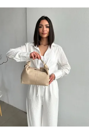 Сумка жіноча з акцентною ручкою