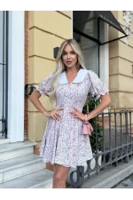 Сукня міні з комірцем