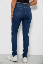 Джинси жіночі однотонні Skinny, колір темно-синій