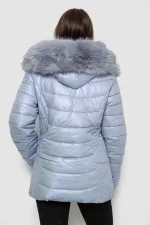 Куртка жіноча зимова коротка, колір блакитний, арт. 50-029