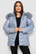 Куртка жіноча зимова коротка, колір блакитний, арт. 50-029