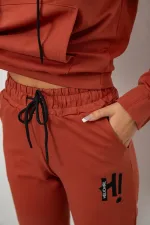 Спортивний костюм жіночий двонитка, колір теракотовий, арт. 68-077