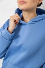 Спортивний костюм жіночий на флісі, колір блакитний, арт. 45-535