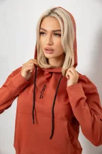 Спортивний костюм жіночий двонитка, колір теракотовий