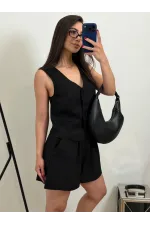 Костюм жіночий лляний з жилетом