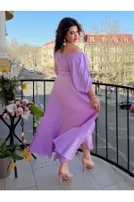 Сукня максі з воланом